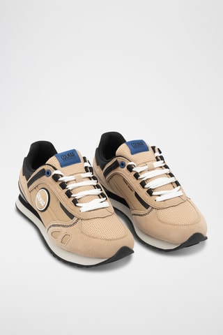 Sapatilhas em couro - Bege