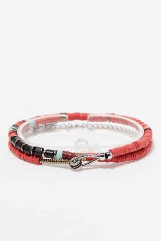Bracelet Argenté et rouge