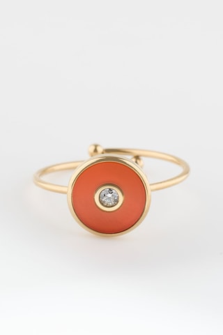 Bague Doré et orange