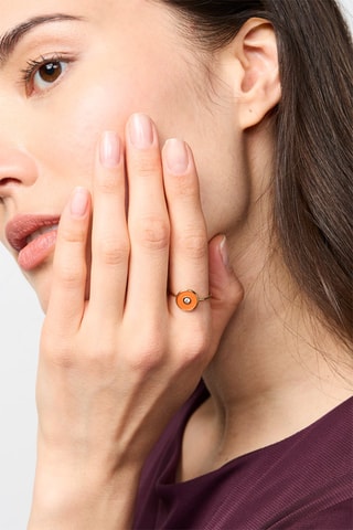 Bague Doré et orange