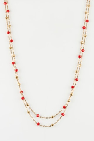 Collier Doré et rouge