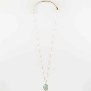 Collier - Acier inoxydable & amazonite turquoise