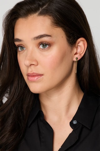 Boucles d’oreilles - Doré et vert