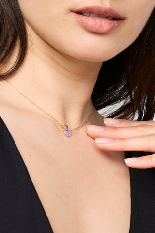 Collier Doré et violet