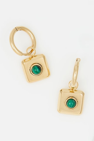 Boucles d'oreilles Malachite
