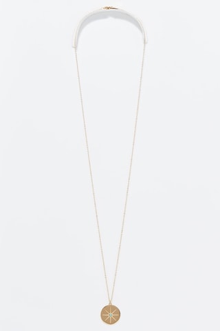 Sautoir  Doré et bleu clair