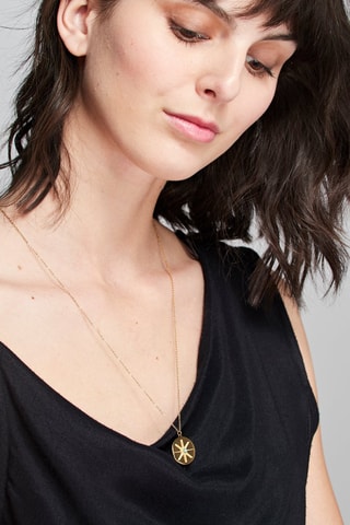 Sautoir  Doré et bleu clair