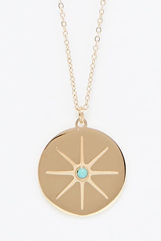 Sautoir  Doré et bleu clair