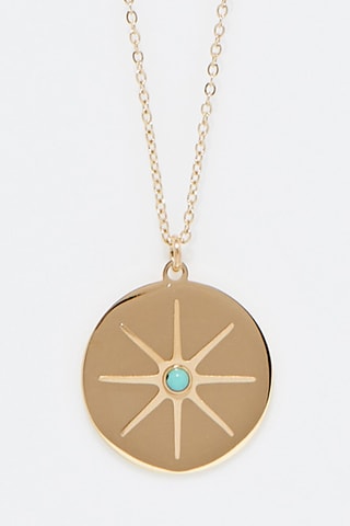 Sautoir  Doré et bleu clair