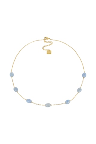 Collier - Doré et bleu clair
