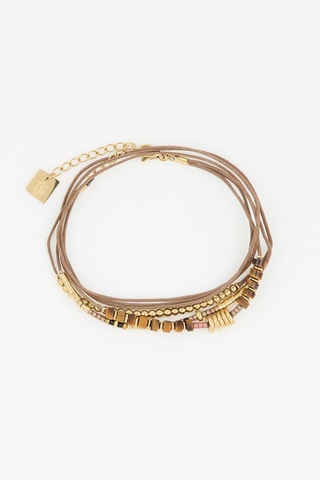 Bracelet multi tours - Marron