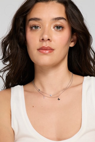 Collier multi-rangs - Argenté