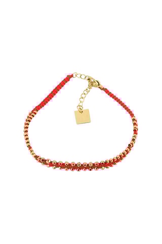 Bracelet - Doré et corail