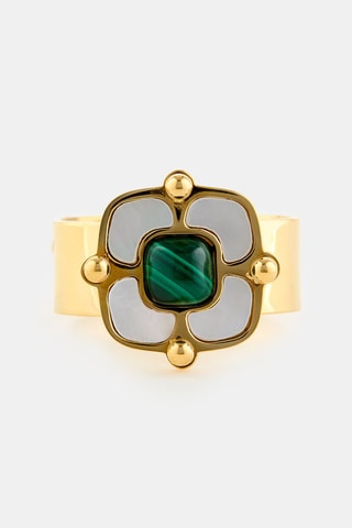 Bague - Nacre et malachite