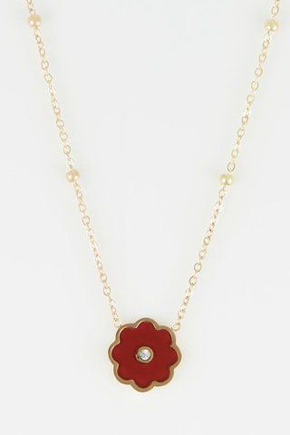 Collier Doré et rouge