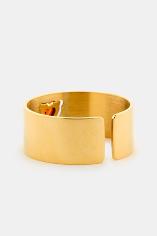 Bague - Doré et rouge