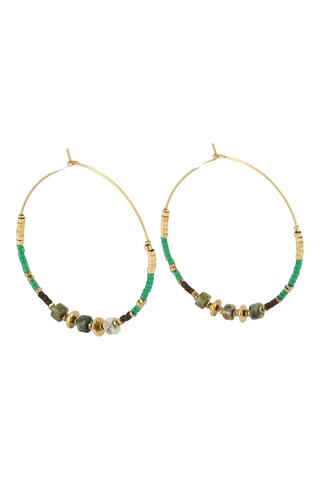 Créoles - Vert et doré