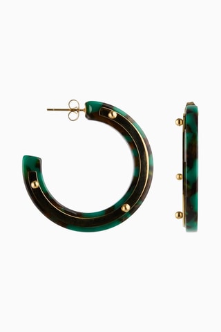 Demi-créoles - Vert et doré