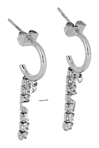 Boucles d’oreilles - Blanc et argenté