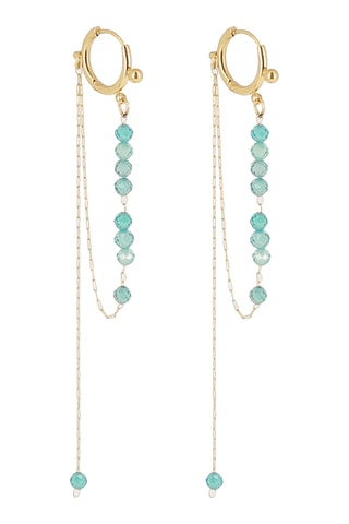 Boucles d’oreilles - Doré et bleu clair