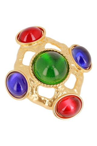 Broche - Rouge et doré