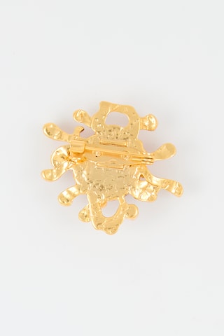 Broche - Bleu marine et doré