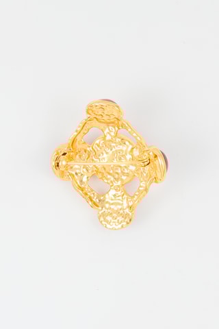 Broche - Rouge et doré