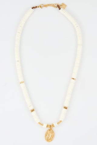 Collier - Doré et blanc