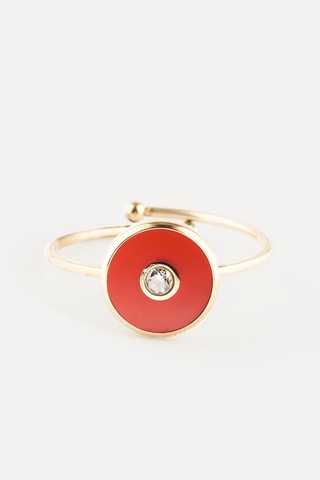 Bague Doré et rouge