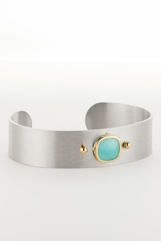 Jonc - Argenté et turquoise