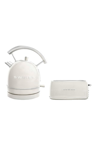 Chaleira e torradeira baguete vintage Bege