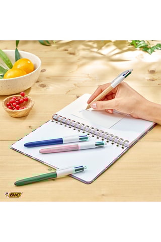 12 Balpennen met 4 Kleuren 4 Inktkleuren