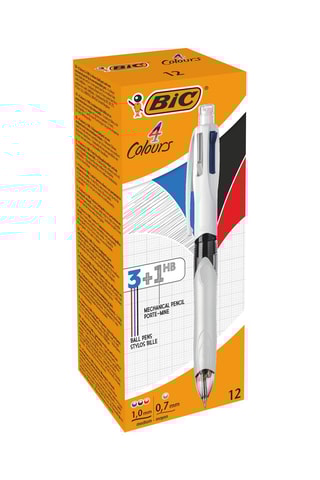 12 balpennen en 1 vulpotlood 1HB 3 Inktkleuren