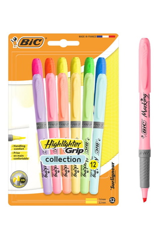 12 Markeerstiften Hightlighter Grip - 1,6 en 3,3 mm