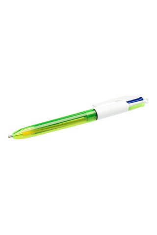 12 Balpennen Fluo - 4 Inktkleuren