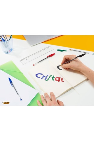 50 Balpennen Cristal - Groene Inkt