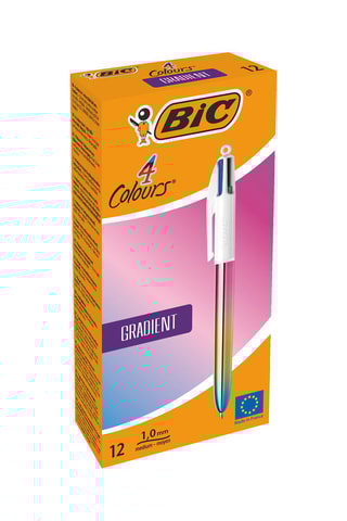 12 Balpennen met 4 kleuren- 4 Inktkleuren