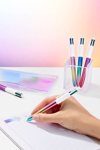 12 Balpennen met 4 kleuren- 4 Inktkleuren