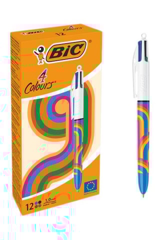 12 Balpennen Lines - 4 Inktkleuren