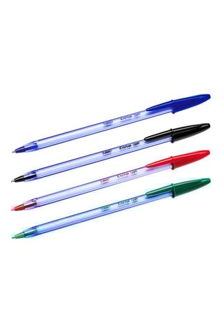 50 Balpennen Cristal - Rode Inkt