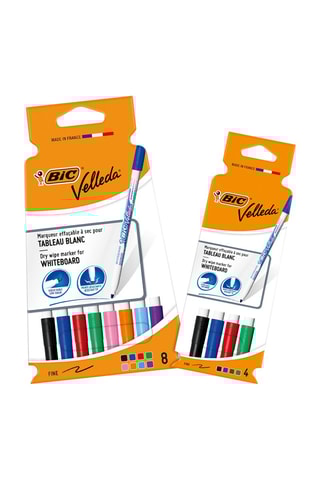 12 Droog Uitwisbare Markers Velleda® - 12 Inktkleuren