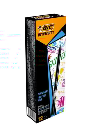 12 Fineliners Intensity Zwart
