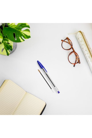 50 Balpennen Cristal - Blauwe Inkt