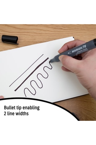 10 Permanente Markers 711 - Zwarte Inkt