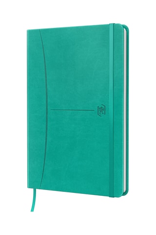 Schrift met Ruitjes - 208 Pagina's - Turquoise - 21,3 x 15,2 cm