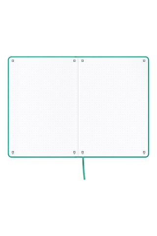 Schrift met Ruitjes - 208 Pagina's - Turquoise - 21,3 x 15,2 cm