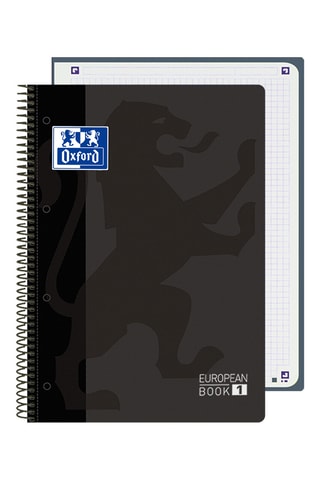 5 Spiraalschriften met Ruitjespapier - 5 x 160 pagina's - Antraciet en Koningsblauw