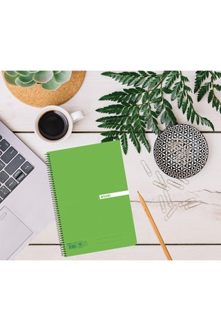 5 Spiraalschriften met Ruitjespapier Enri Status - 5 x 160 pagina's - Groen en Rood