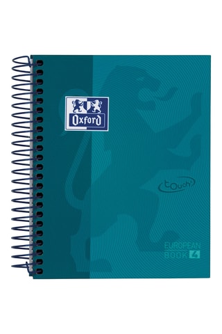 5 Gelinieerde Spiraalschriften EuropeanBook 4 - 5 x 240 pagina's - Groen en Blauw