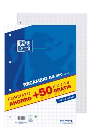 Navulling Ruitjespapier - 250 Vellen - Wit